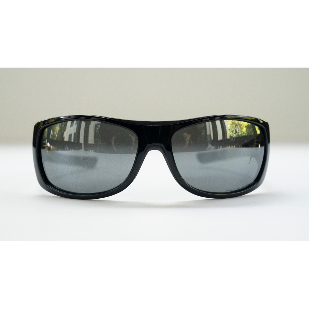 Oakley Sideways Sunglasses Polished Black / Chrome Wrap 24-118